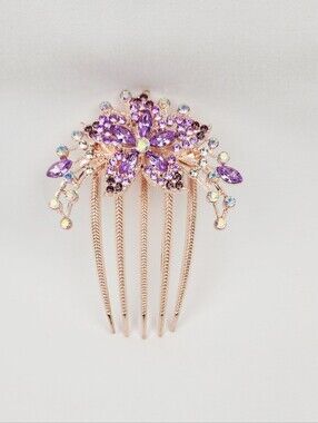 Flower Bridal Wedding Crystal Rhinestone Comb Clip Hair Accessorie